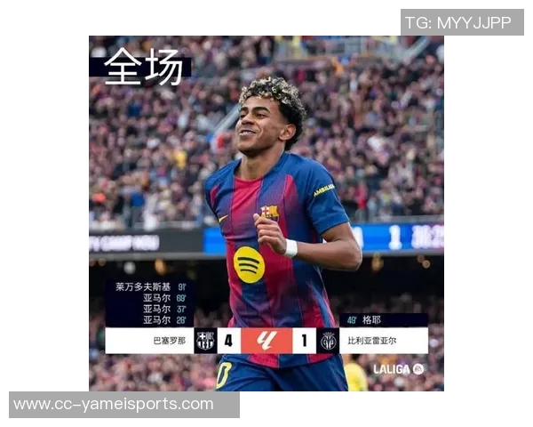巴萨球迷票选2月最佳时刻亚马尔对黄潜上演帽子戏法获赞